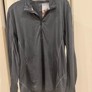 Icebreaker Men’s Long Sleeve Gray Quarter-Zip Top